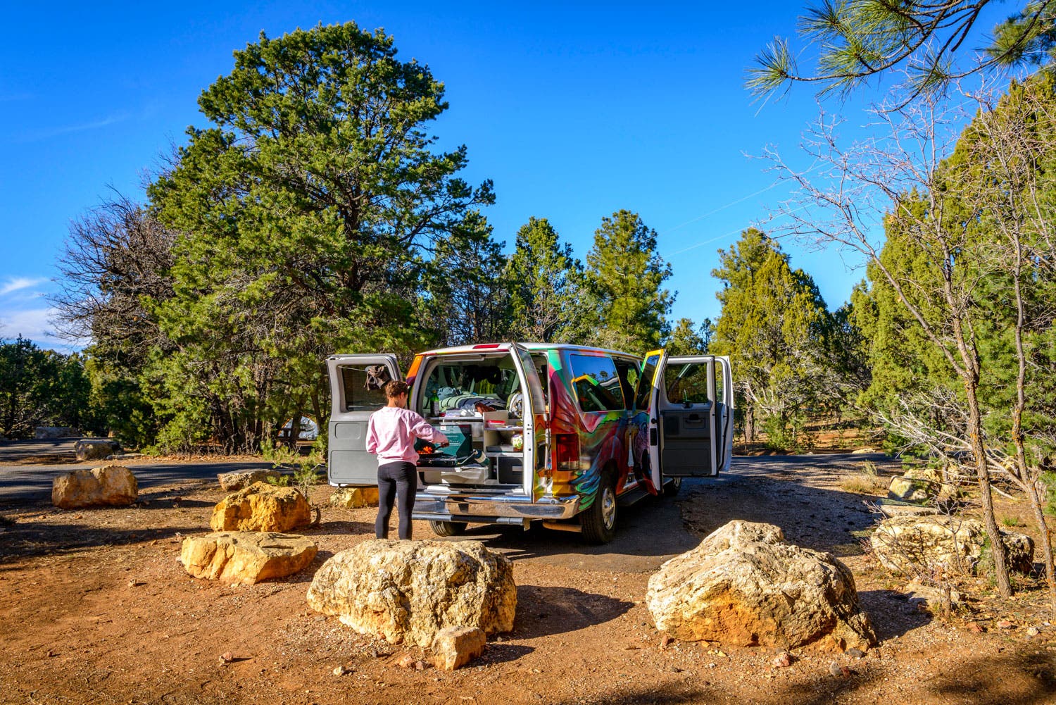 Car camping at Mather Campground at the Grand Canyon's South Rim